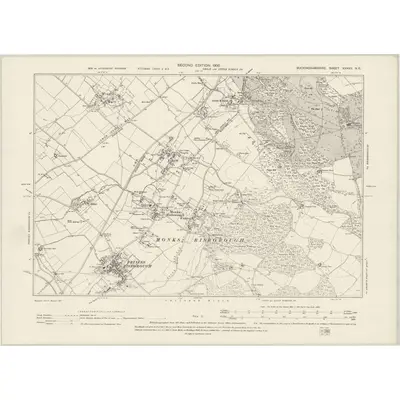 1897 Map of Buckinghamshire XXXVII.NE, 1900 Print