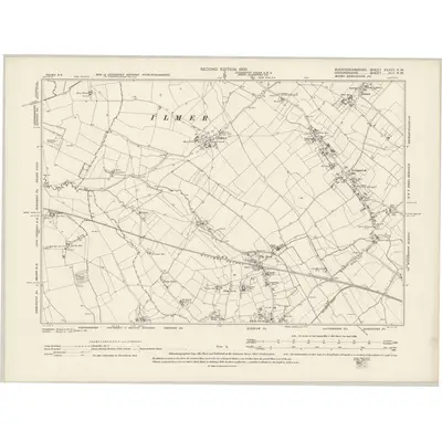 1897 Map of Buckinghamshire XXXVII.NW, 1900 Print