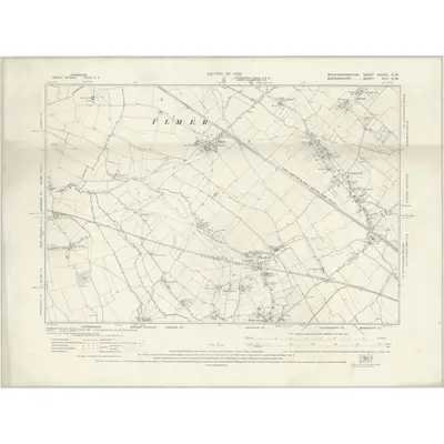 1919 Map of Buckinghamshire XXXVII.NW, 1922 Print