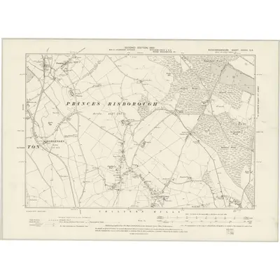 1897 Map of Buckinghamshire XXXVII.SE, 1900 Print