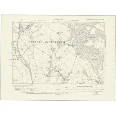 1919 Map of Buckinghamshire XXXVII.SE, 1922 Print