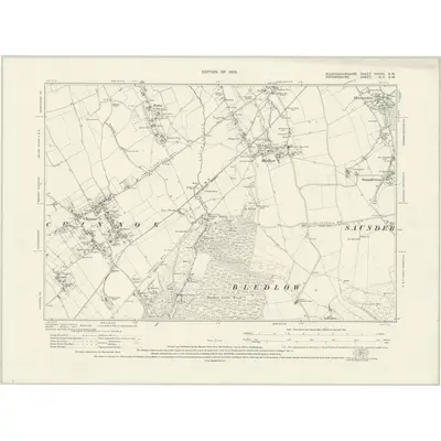 1919 Map of Buckinghamshire XXXVII.SW, 1922 Print