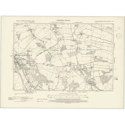 1938 Map of Buckinghamshire XXXVIII.SE, 1945 Print