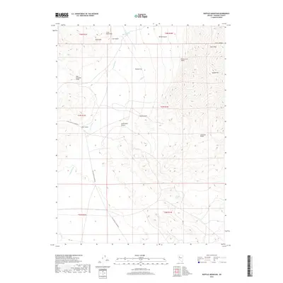 2018 Map of Buffalo Mountain, 2018 Print