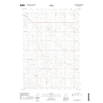 2020 Map of Buffalo Reservoir, 2020 Print
