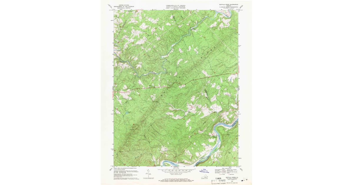 1969 Map of Buffalo Ridge, Amherst County, VA — High-Res | Pastmaps
