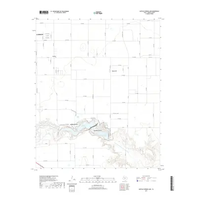 2019 Map of Buffalo Springs Lake, 2019 Print