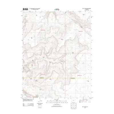 2013 Map of Bull Canyon, 2013 Print