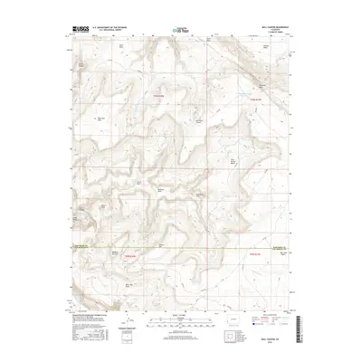 2016 Map of Bull Canyon, 2016 Print