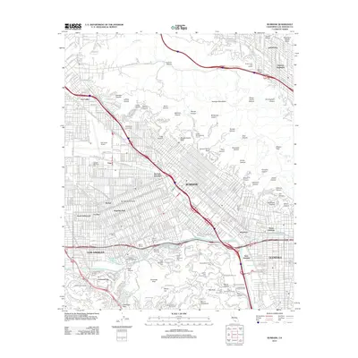 2012 Map of Burbank, 2012 Print