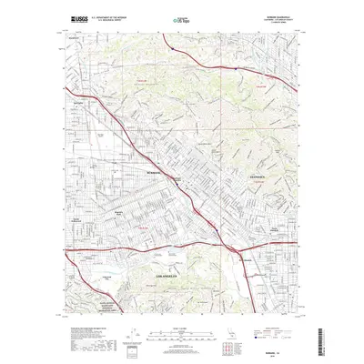 2018 Map of Burbank, 2018 Print