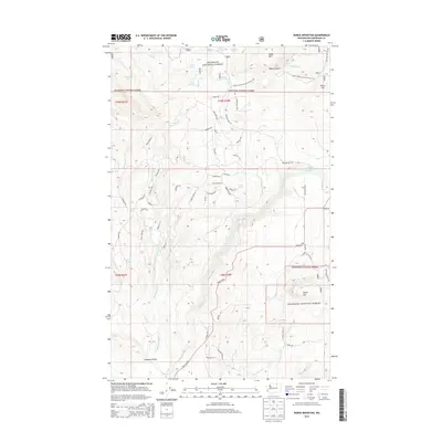 2014 Map of Burge Mountain, 2014 Print