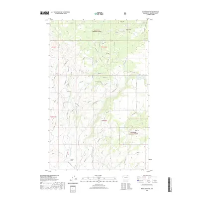 2020 Map of Burge Mountain, 2020 Print