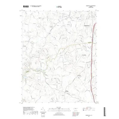 2019 Map of Burgess Falls, 2019 Print
