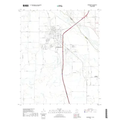 2019 Map of Burkburnett, 2019 Print