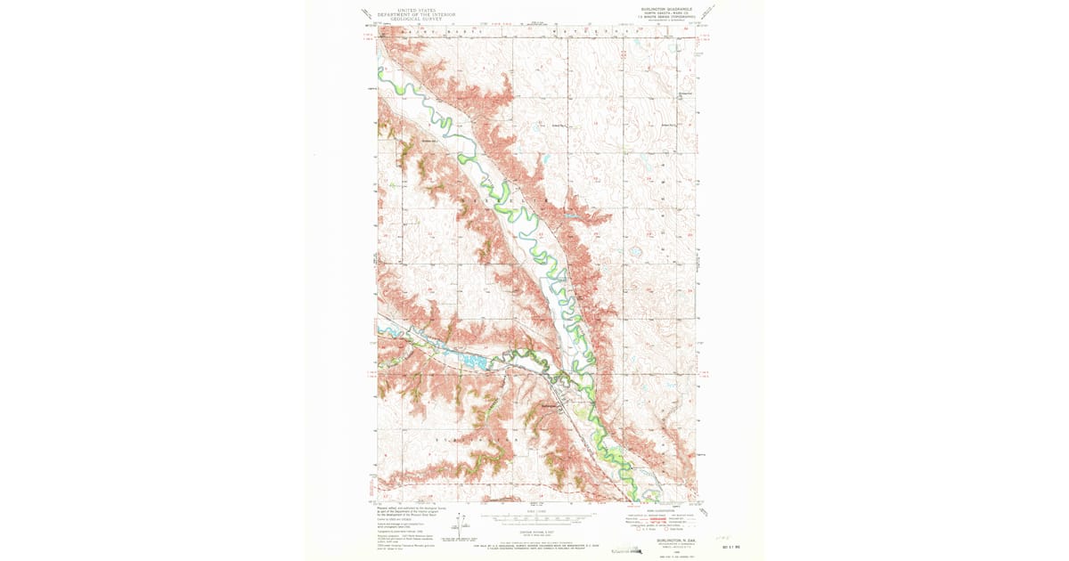 Old Maps of Burlington ND for - Burlington Ward County Nd Usgs Topo 1948 Og 1200x630 