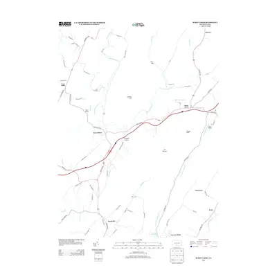 2013 Map of Burnt Cabins, 2013 Print