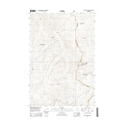 2014 Map of Burnt Fork Lake, 2014 Print