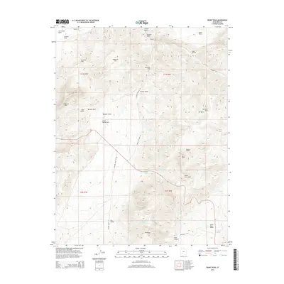2014 Map of Burnt Peak, 2014 Print