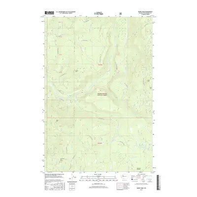 2017 Map of Burnt Peak, 2017 Print