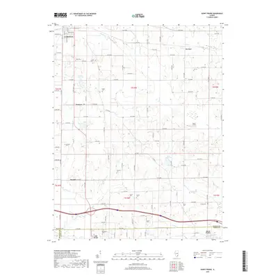 2018 Map of Burnt Prairie, 2018 Print