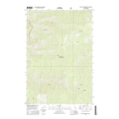 2017 Map of Burnt Strip Mountain, 2017 Print