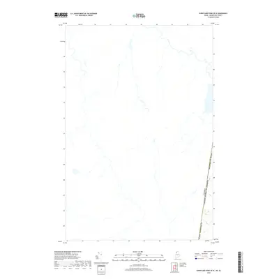 2018 Map of Burntland Pond OE W, 2018 Print