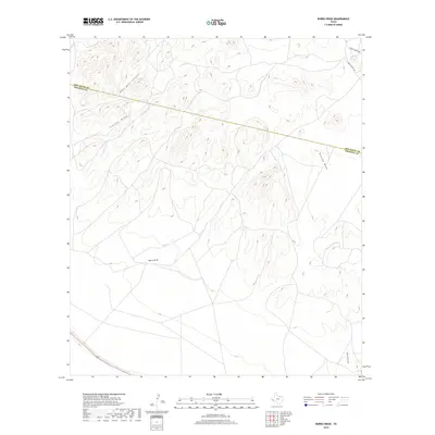 2019 Map of Burro Draw, 2019 Print