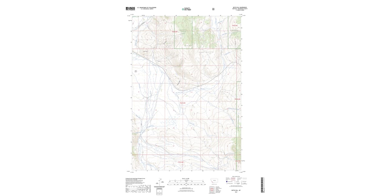 Beaverhead Spring 2024 Map of Butch Hill, Beaverhead County, MT — High-Res | Pastmaps