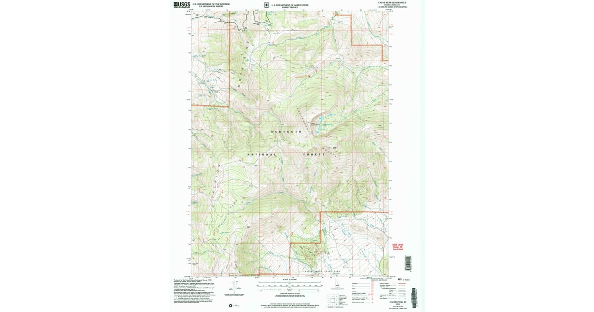 2001 Map of Cache Peak, Cassia County, ID — High-Res | Pastmaps