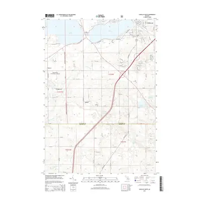 2014 Map of Cadillac South, 2014 Print