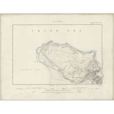 1887 Map of Caernarvonshire I.SE, 1888 Print