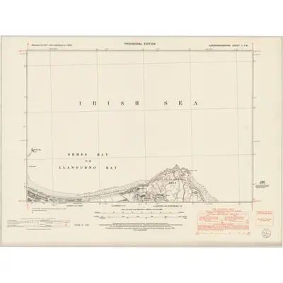 1948 Map of Caernarvonshire II.SW, 1953 Print