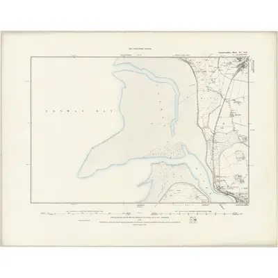 1887 Map of Caernarvonshire IV.NE, 1888 Print