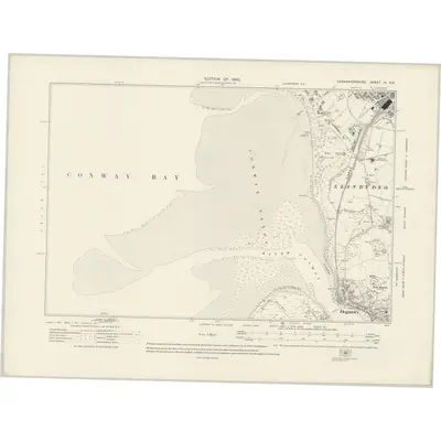1911 Map of Caernarvonshire IV.NE, 1920 Print