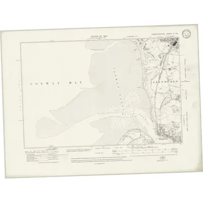 1911 Map of Caernarvonshire IV.NE, 1933 Print