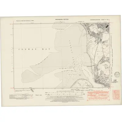 1938 Map of Caernarvonshire IV.NE, 1951 Print