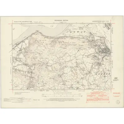 1948 Map of Caernarvonshire IV.SE, 1953 Print