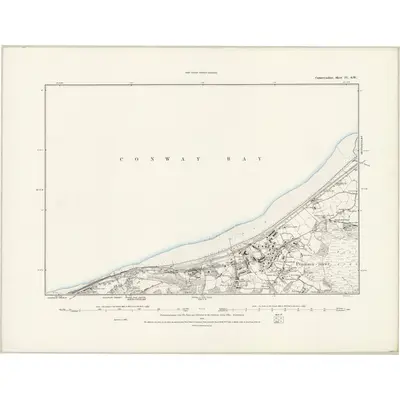 1887 Map of Caernarvonshire IV.SW, 1888 Print