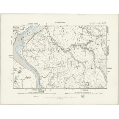 1875 Map of Caernarvonshire IX.NW, 1889 Print