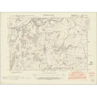 1948 Map of Caernarvonshire IX.SW, 1953 Print