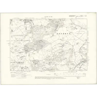 1911 Map of Caernarvonshire V.NW, 1919 Print