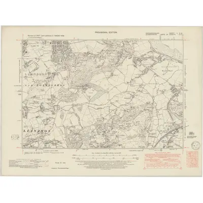 1938 Map of Caernarvonshire V.NW, 1950 Print