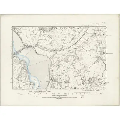 1875 Map of Caernarvonshire V.SW, 1889 Print