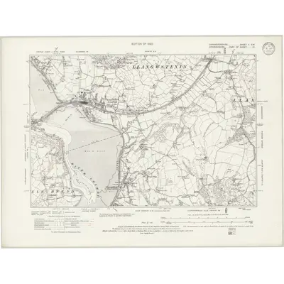 1911 Map of Caernarvonshire V.SW, 1933 Print