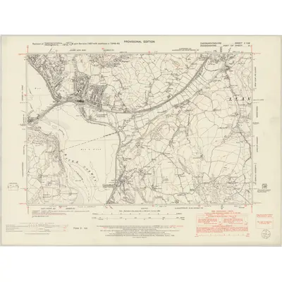 1948 Map of Caernarvonshire V.SW, 1953 Print