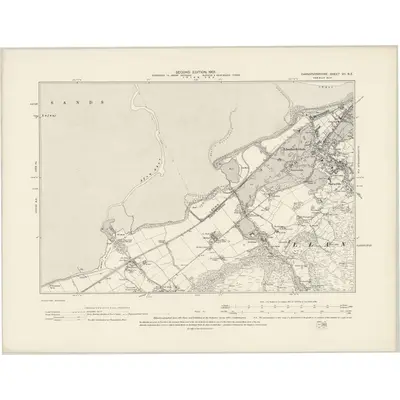 1899 Map of Caernarvonshire VII.NE, 1901 Print