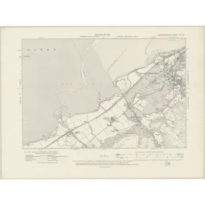 1912 Map of Caernarvonshire VII.NE, 1919 Print
