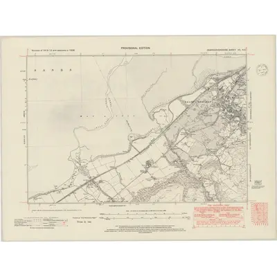 1938 Map of Caernarvonshire VII.NE, 1948 Print