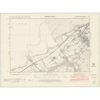 1938 Map of Caernarvonshire VII.NE, 1953 Print